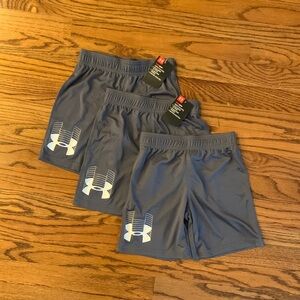 🎈NWT boys kids under Armour athletic shorts size 4T 3 pairs
